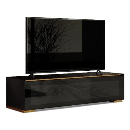 Porta Tv Munari Ge152Ne Genova Nero E Rame