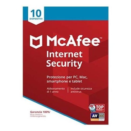 Software Mc Afee Mis00Inrxraam Internet Security 10 Dispositivi