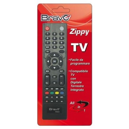 Telecomando Tv Bravo Zippy Universale Per Tv Black