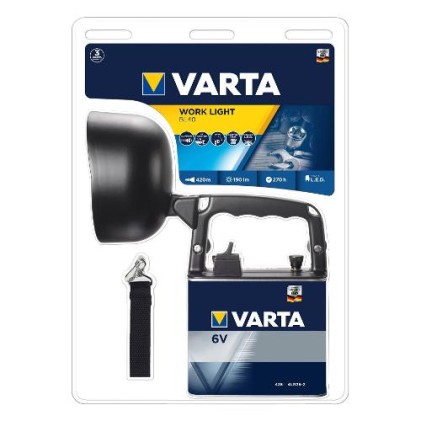 Torcia Elettrica Varta 018660101421 Work Light Bl40 Nero