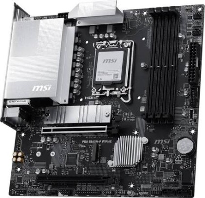Msi Mb B860, Pro B860M-P Wifi6E, Lga1851,4Ddr5,2Pci-Ex16,2M.2,4Sata3,6Usb3.2 Gen1,6Usb2.0,Hd Audio
