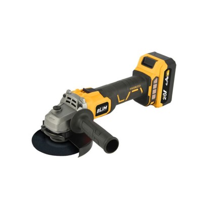 Batteria Radial Blim 115mm 20V 4Ah - Motore Brushless - Velocit&agrave; 1000/3000/4500/8500rpm - Impugnatura Ergonomica - Include Batteria e Custodia per il trasporto