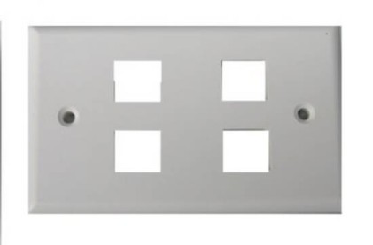 Placca Portafrutti 4 Posizioni Colore Chiaro