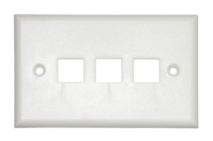 Placca Portafrutti 3 Posizioni Colore Chiaro