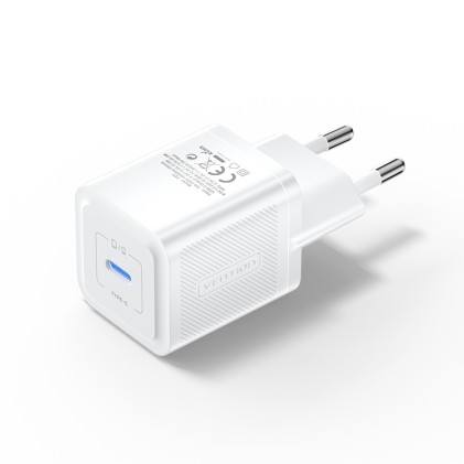 Caricatore GaN Vention FEPW0-EU con ingresso USB-C 20 W EU Bianco
