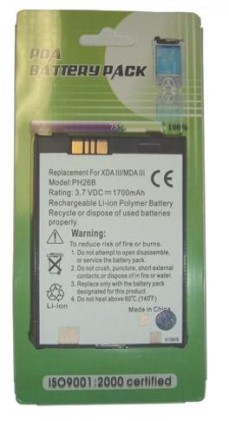 Batteria PDA QTEK 9090 XDA III MDA 3 1500 mAh