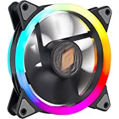 Ventola Lips 120 Rgb Blk Dual Halo Rainbow Antivibration 1200Rpm 16Led