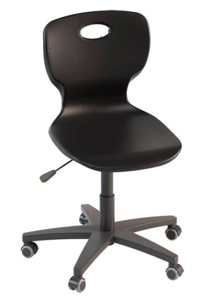 Sedia Girev Nero Base In Acc. 5 Razze Elev Gas 43/55H