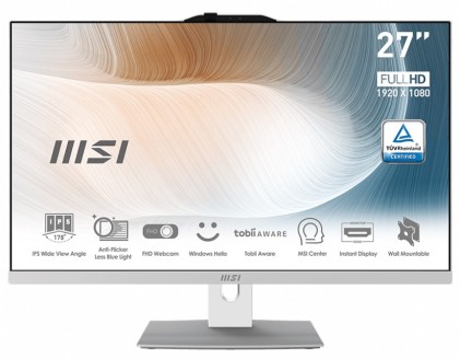 Aio 23,8 I5 8Gb 512Gb W11P Wh I5-1240P Ips No Tch No Odd Black