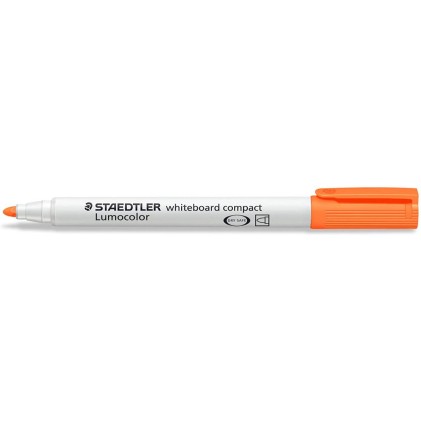 Staedtler Lumocolor 341 Pennarello per lavagna bianca &ndash; Punta a scalpello 1 &ndash; 2 mm circa &ndash; Asciugatura rapida &ndash; Colore arancione