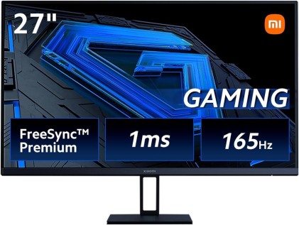 Xiaomi G27i Monitor LED IPS da gaming 27" Full HD 1080p 165Hz FreeSync Premium - Risposta 1ms - Formato 16:9 - Angolo di visione 178&deg; - HDMI, DisplayPort - VESA 75x75mm