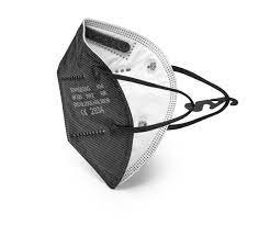 Maschere nasali regolabili Health Group FFP2 NR, approvate CE 0161 CAT III, UNE-EN 149:2001+A1:2009 FFP2 Standard, colore nero