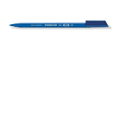 Staedtler Noris 326 Pennarello a punta fine - Corsa 1 mm circa - Vaschetta a base d acqua - Colore blu