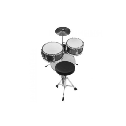 Batteria Acustica Eko Ed-100 Drum Kit Black 3 Pz. Black