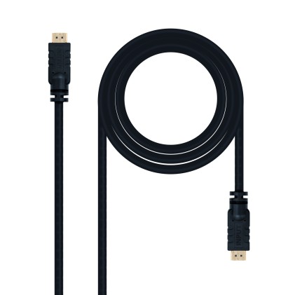 Cavo Nanocable HDMI v1.4 con Ripetitore Maschio a HDMI v1.4 Maschio 15m - Alta Velocit&agrave; - Colore Nero