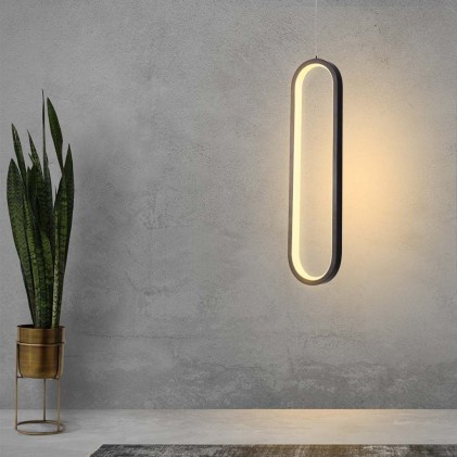 V-TAC Lampadario LED a Sospensione 13W Colore Nero 10*70*153cm 4000K