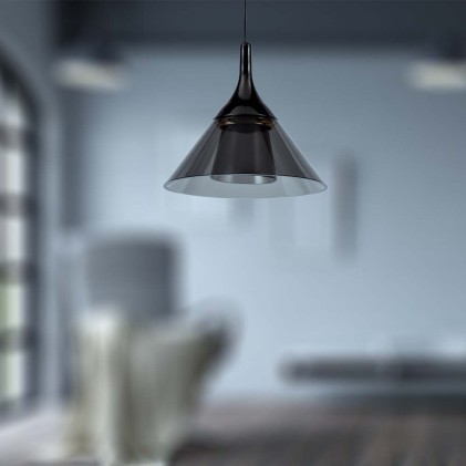 V-TAC Lampadario LED a Campana 9W 19.5*17.5*100Cm Colore Nero 3000K