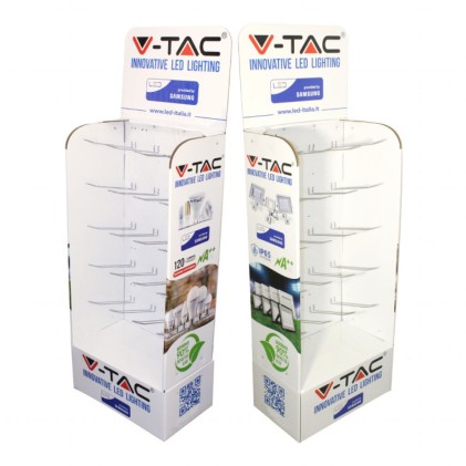 V-TAC Espositore da Terra V-Tac in Cartone con ganci metallici (specifico per GDO)