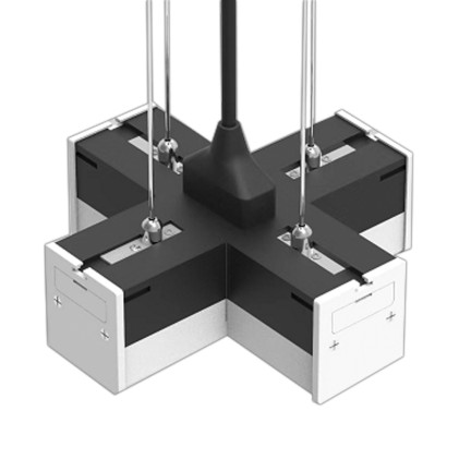 V-TAC Connettore a Forma di X 12W Colore Nero 6500K