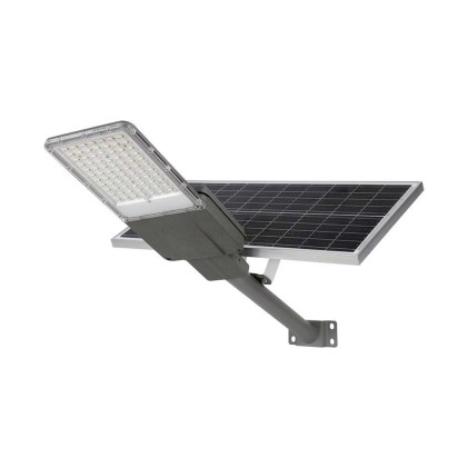 V-TAC Armatura Stradale Chip Bridgelux con Pannello Solare 20W Colore Grigio 6500K IP65