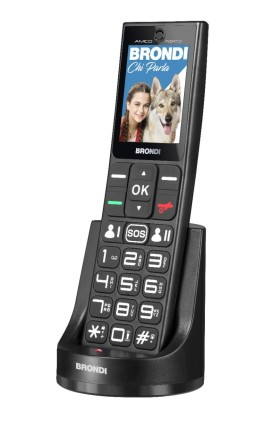 Brondi Telefono Cordless Amico Fidato Nero