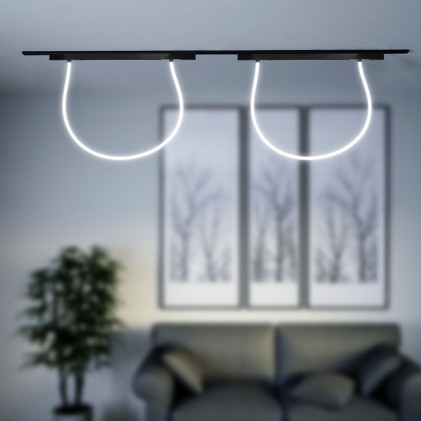 V-TAC Tubo LED Flessibile da Binario 23W Colore Nero Dimmerabile 4500K