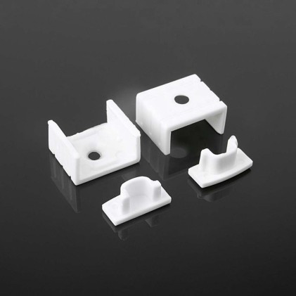 V-TAC Profilo in Alluminio Colore Silver per Strip LED Copertura Satinata 2000*17.4*7mm