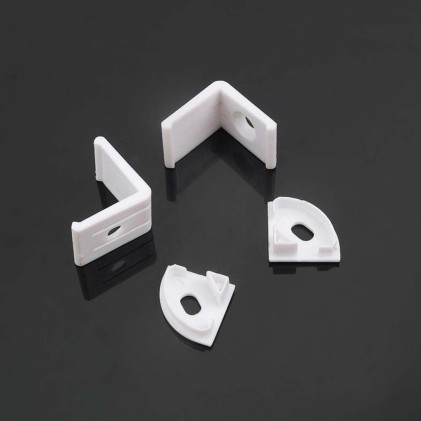 V-TAC Profilo in Alluminio Angolare Colore Silver per Strip LED 2000*15.8*15.8mm