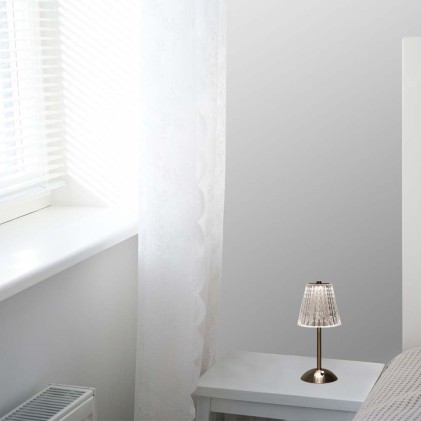 V-TAC Lampada LED da Tavolo 2.4W 130*295mm Colore Nichel Sabbia Ricaricabile con USB C Touch Dimmerabile 3in1