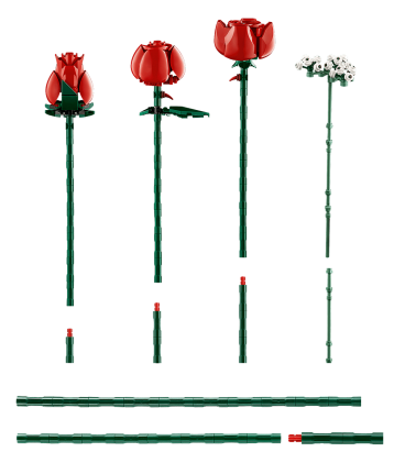 LEGO Botanicals Bouquet di Rose - Idea Regalo Festa della Mamma - Fiori Finti per Donna con 12 Rose da Costruire - Hobby Creativi per Adulti - Decorazione per Casa Fai da Te da Collezione - 10328