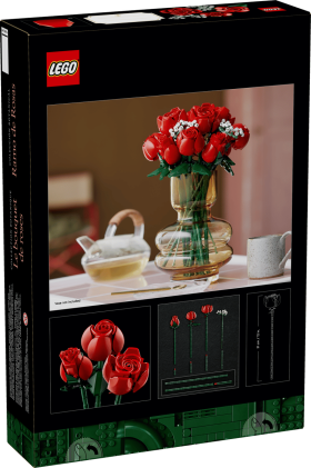 LEGO Botanicals Bouquet di Rose - Idea Regalo Festa della Mamma - Fiori Finti per Donna con 12 Rose da Costruire - Hobby Creativi per Adulti - Decorazione per Casa Fai da Te da Collezione - 10328