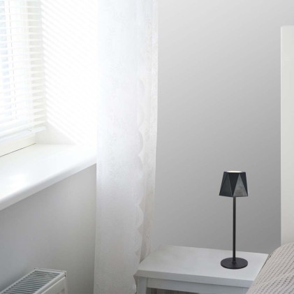 V-TAC Lampada LED da Tavolo 1.5W 130*372mm Colore Nero ricaricabile con USB C Touch Dimmerabile 3in1