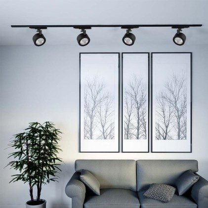 V-TAC Faretto LED COB da Binario Magnetico 30W Colore Nero 3in1