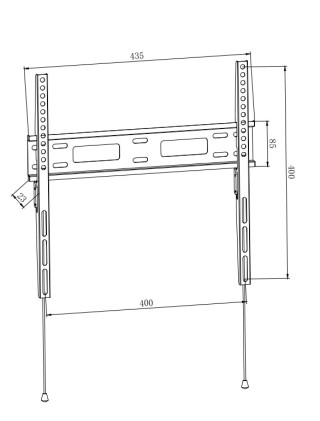 Staffa Tv/Monitor 32/55 Vesa 50Kg Max50Kg/400*400 27Mm Distanza Muro