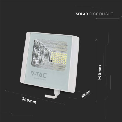 40W Led Solar Floodlight 6400K White Body