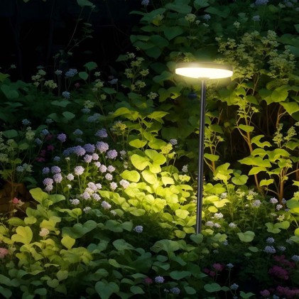 V-TAC Lampada LED da Giardino 12W con Picchetto a con Doppio Fissaggio a Terra Colore Antracite d:15*h:80cm 4000K IP65