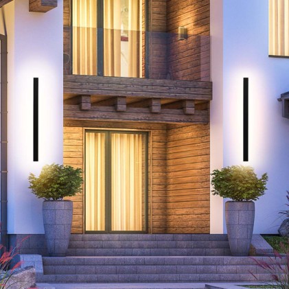 V-TAC Lampada LED da Muro 10W Colore Nero 3000K IP65