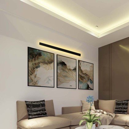 V-TAC 28W LED Linear Wall Light (1410*60*50mm) Colorcode: 3000K Anthracite Body IP54