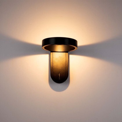 V-TAC 5W LED Wall Light 3000K+4000K Black Body IP65