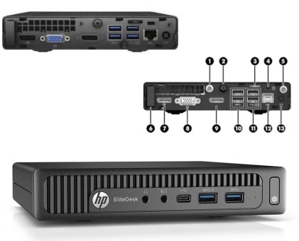 Pc I7 8Gb 256Gb Ssd  Dm W10P I7-6700T  800 G2 Mini - Ricondizionato