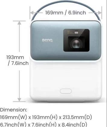 Proiettore Benq Gp100 Hd1080 1000Al Portatile Wifi Android11 Cast Usbc