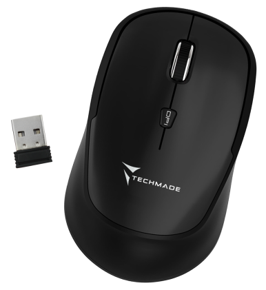 Mouse Wireless Nero  Techmade Tm-Xj35-Bk