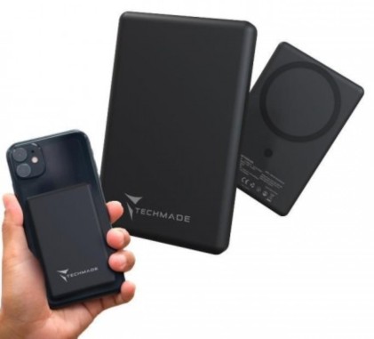 Power Bank 10000Mah Slim Wireless M Agnetico Pd 22,5W 170Gr Techmade