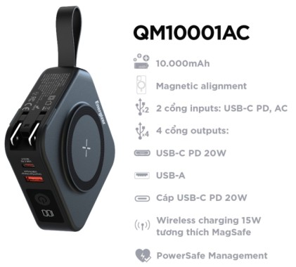 Power Bank Max 10000Mah Usbc Quad Portable