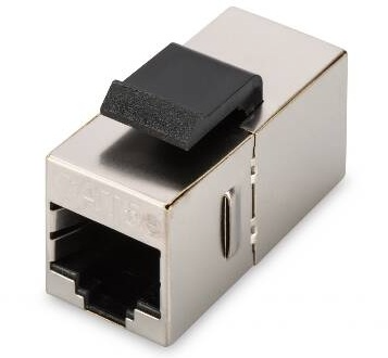 Coupler Cat5E Rj45 Utp F/F Nero Con Ganci Per Pannelli