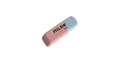 Gomma smussata Milan 860 - Doppio uso - Flessibile - Pangrattato - Gomma - Colore rosa/blu