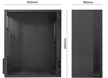 Case Mini-Tower No Psu Opal Z100 2Usb2 0,6Mm Spcc Matx Mitx Black