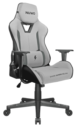 Poltrona Gaming Nuwo Jupiter Grey Recrinabile-Supporto Lombare