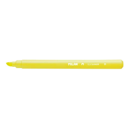 Pennarello fluorescente Milan Junior - Punta a scalpello 1 - 4 mm - Giallo