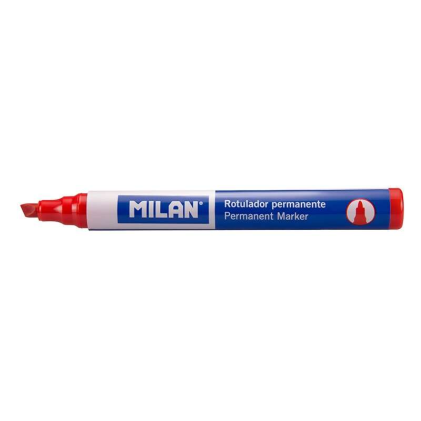 Marcatore permanente Milan con punta a scalpello - Punta 1-4 mm - Inchiostro a base di alcol - Rosso